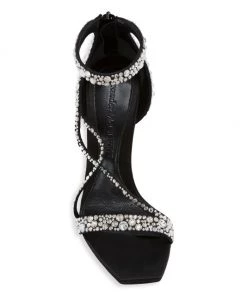 Alexander McQueen Crystal-Embellished Satin High-Heel Sandals Coral Crystal -Alexander McQueen Elegant store unnamed file 3591