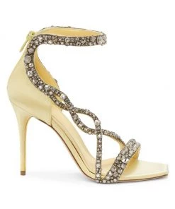 Alexander McQueen Crystal-Embellished Satin High-Heel Sandals Coral Crystal -Alexander McQueen Elegant store unnamed file 3594