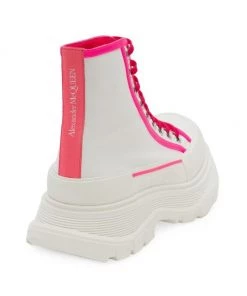 Alexander McQueen Neon Treadslick High-Top Sneakers -Alexander McQueen Elegant store unnamed file 360