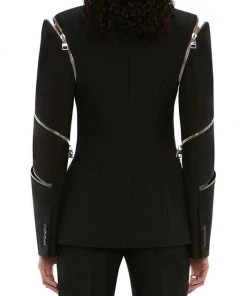 Alexander McQueen Zip-Embellished Wool Blazer -Alexander McQueen Elegant store unnamed file 3603