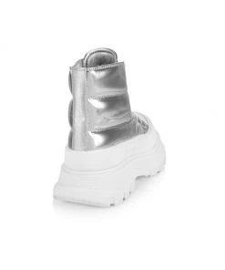 Alexander McQueen Puffer Tread Slick Metallic Leather Ankle Boots -Alexander McQueen Elegant store unnamed file 3606