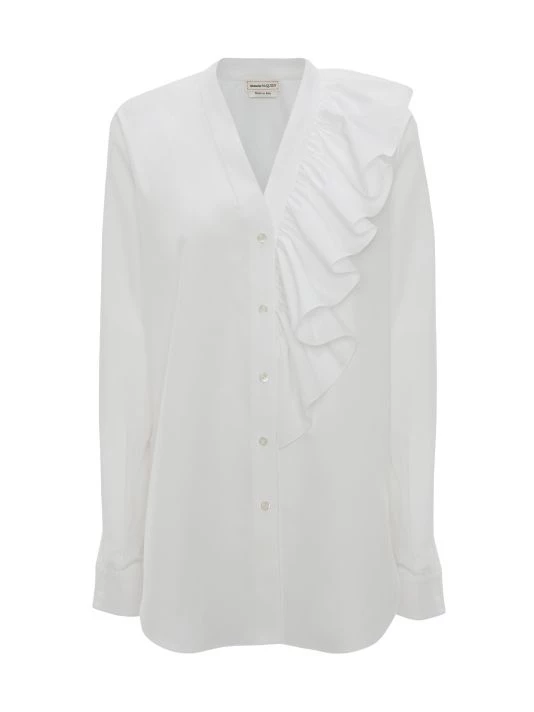 Alexander McQueen Asymmetric Ruffle Shirt 1 Alexander McQueen Asymmetric Ruffle Shirt