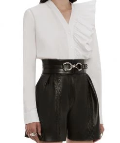 Alexander McQueen Asymmetric Ruffle Shirt 8 Alexander McQueen Asymmetric Ruffle Shirt -Alexander McQueen Elegant store unnamed file 3613