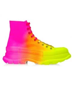 Alexander McQueen Ombré Treadslick High-Top Sneakers Yellow Orange Pink 14 Alexander McQueen Ombré Treadslick High-Top Sneakers Yellow Orange Pink -Alexander McQueen Elegant store unnamed file 3621