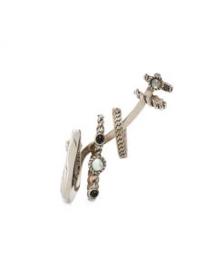 Alexander McQueen Goldtone, Moonstone & Pearl Earcuff