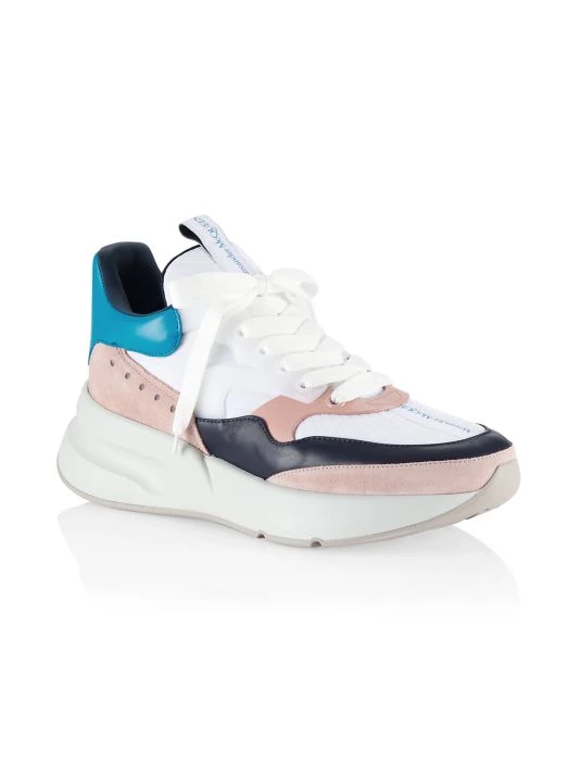 Alexander McQueen Mixed-Media Runner Sneakers For Men 2 Alexander McQueen Mixed-Media Runner Sneakers For Men - Image 2