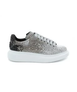 Alexander McQueen Degrade Crystal Oversized Sneakers Multi Gold