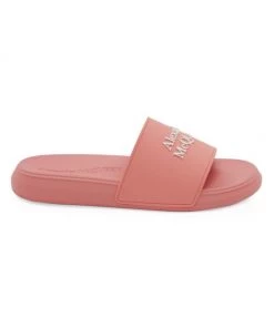 Alexander McQueen Logo Pool Slides Anemone White -Alexander McQueen Elegant store unnamed file 3650