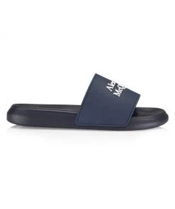 Alexander McQueen Logo Pool Slides Anemone White -Alexander McQueen Elegant store unnamed file 3651