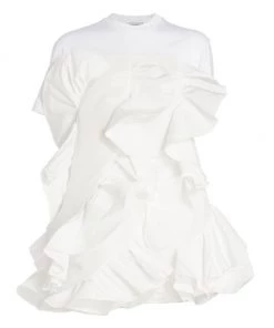 Alexander McQueen Ruffle-Embellished T-Shirt Minidress