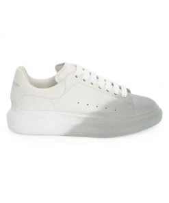 Alexander McQueen Oversized Spray Flocking Sneakers For Men White Blue