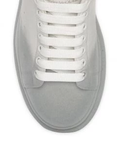 Alexander McQueen Oversized Spray Flocking Sneakers For Men White Blue -Alexander McQueen Elegant store unnamed file 3674