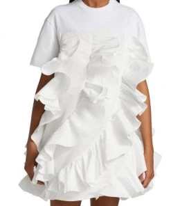 Alexander McQueen Ruffle-Embellished T-Shirt Minidress 9 Alexander McQueen Ruffle-Embellished T-Shirt Minidress -Alexander McQueen Elegant store unnamed file 369