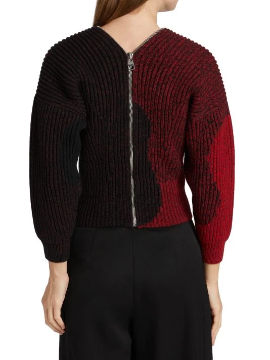 Alexander McQueen Wool Colorblock Zip Sweater 4 Alexander McQueen Wool Colorblock Zip Sweater - Image 4