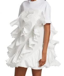 Alexander McQueen Ruffle-Embellished T-Shirt Minidress 10 Alexander McQueen Ruffle-Embellished T-Shirt Minidress -Alexander McQueen Elegant store unnamed file 370