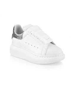 Alexander McQueen Little Kid's & Kid's Embellished Leather Oversize Sneakers For Kids