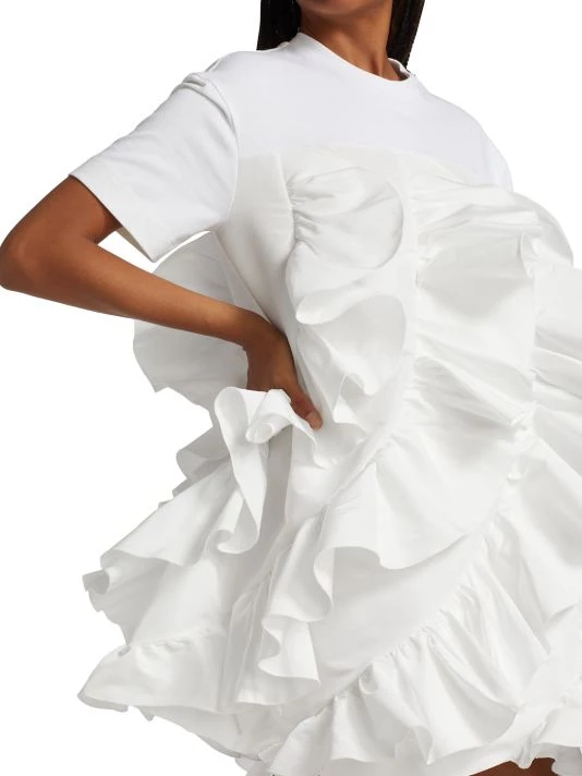 Alexander McQueen Ruffle-Embellished T-Shirt Minidress 6 Alexander McQueen Ruffle-Embellished T-Shirt Minidress - Image 6