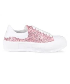 Alexander McQueen Glitter Plimsoll Sneakers