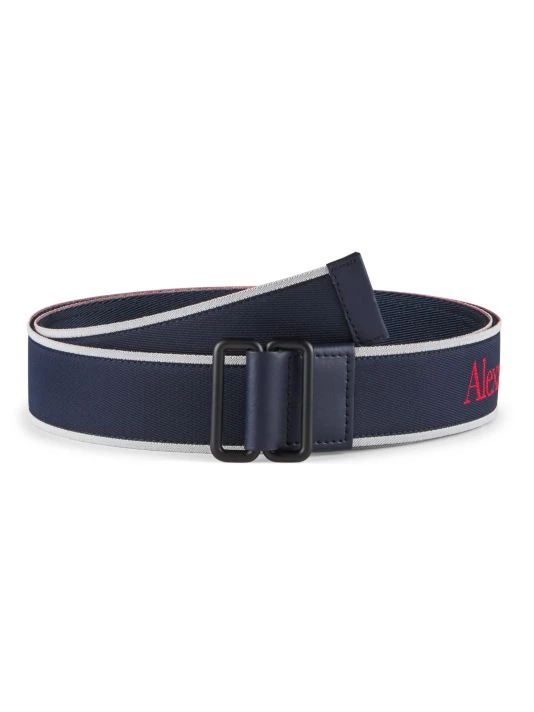 Alexander McQueen Logo Camera Belt For Men Navy Red 1 Alexander McQueen Logo Camera Belt For Men Navy Red