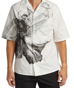 Alexander McQueen Flower Print Harness Shirt For Men -Alexander McQueen Elegant store unnamed file 3757