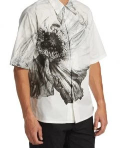 Alexander McQueen Flower Print Harness Shirt For Men -Alexander McQueen Elegant store unnamed file 3758