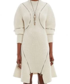 Alexander McQueen Wool-Cashmere Zip-Embellished Minidress 7 Alexander McQueen Wool-Cashmere Zip-Embellished Minidress -Alexander McQueen Elegant store unnamed file 3769