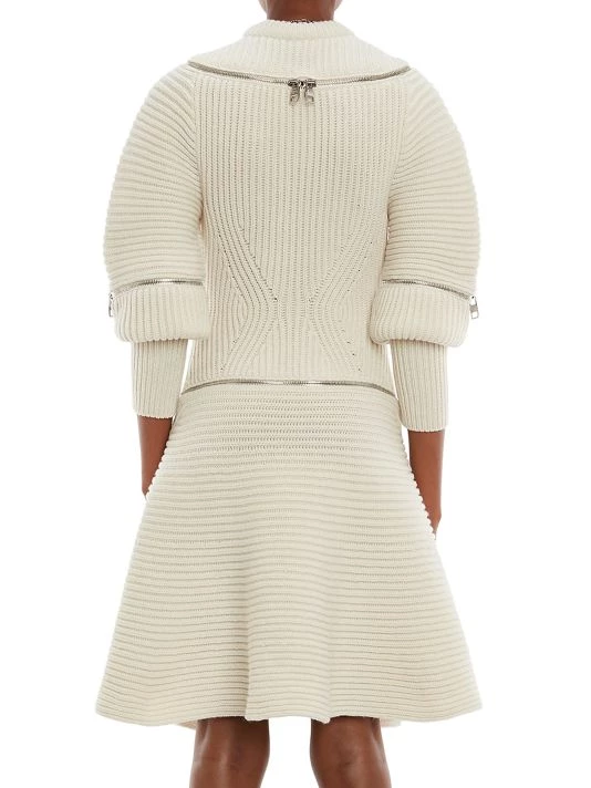 Alexander McQueen Wool-Cashmere Zip-Embellished Minidress 5 Alexander McQueen Wool-Cashmere Zip-Embellished Minidress - Image 5