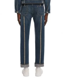 Alexander McQueen Patched Five-Pocket Jeans For Men 10 Alexander McQueen Patched Five-Pocket Jeans For Men -Alexander McQueen Elegant store unnamed file 3778