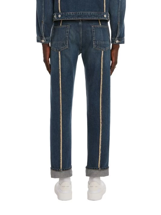 Alexander McQueen Patched Five-Pocket Jeans For Men 5 Alexander McQueen Patched Five-Pocket Jeans For Men - Image 5