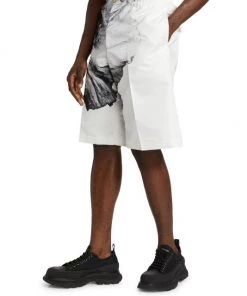 Alexander McQueen Flower Print Polyfaille Shorts For Men -Alexander McQueen Elegant store unnamed file 3790