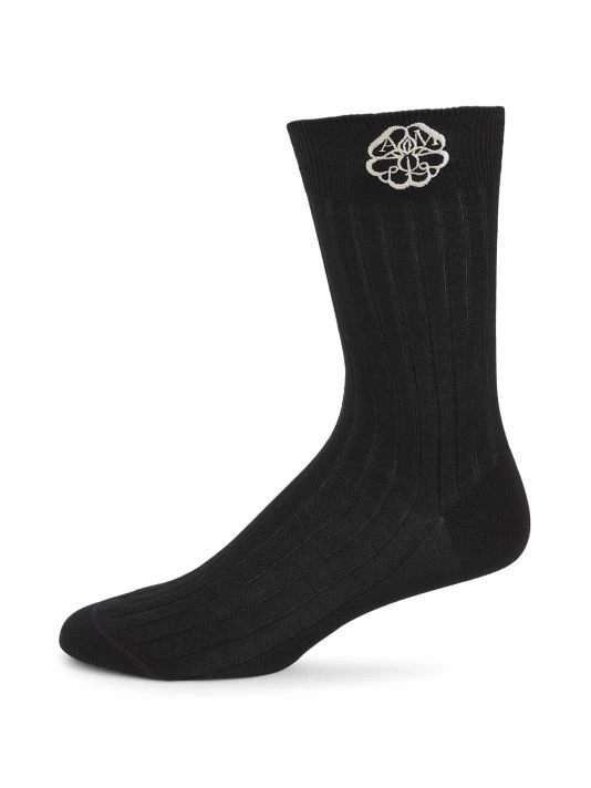 Alexander McQueen Seal Logo Socks For Men 1 Alexander McQueen Seal Logo Socks For Men
