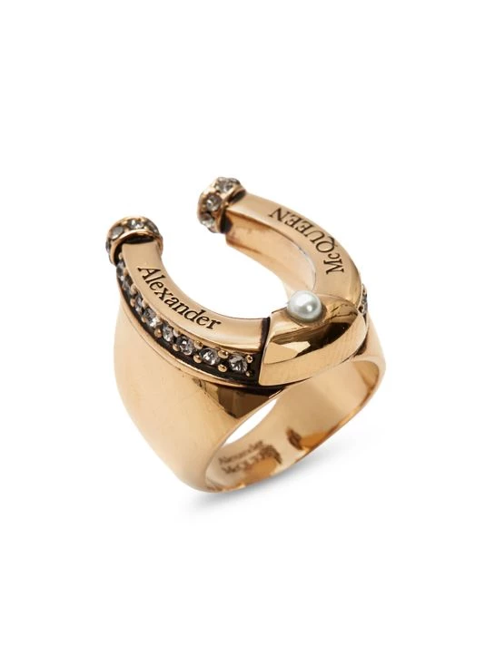 Alexander McQueen Goldtone Horseshoe Ring 2 Alexander McQueen Goldtone Horseshoe Ring - Image 2
