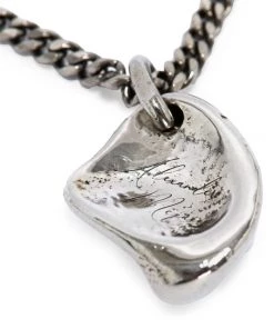 Alexander McQueen Silvertone Molten Pendant Necklace -Alexander McQueen Elegant store unnamed file 390