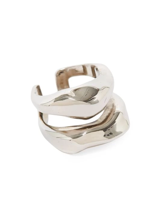 Alexander McQueen Silvertone Cuff Ring 2 Alexander McQueen Silvertone Cuff Ring - Image 2
