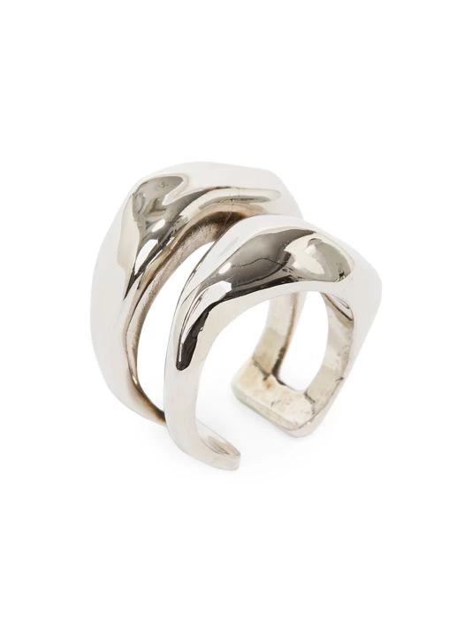 Alexander McQueen Silvertone Cuff Ring 3 Alexander McQueen Silvertone Cuff Ring - Image 3