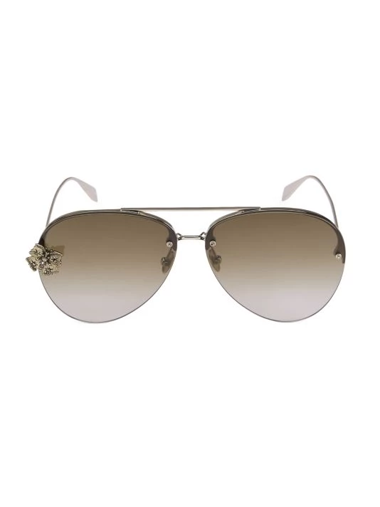 Alexander McQueen Couture 63MM Aviator Sunglasses 1 Alexander McQueen Couture 63MM Aviator Sunglasses