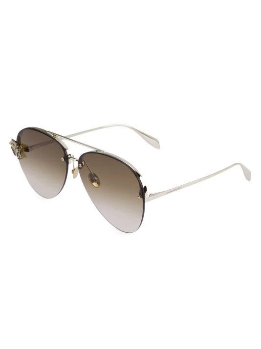 Alexander McQueen Couture 63MM Aviator Sunglasses 2 Alexander McQueen Couture 63MM Aviator Sunglasses - Image 2