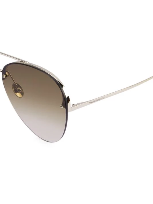 Alexander McQueen Couture 63MM Aviator Sunglasses 3 Alexander McQueen Couture 63MM Aviator Sunglasses - Image 3