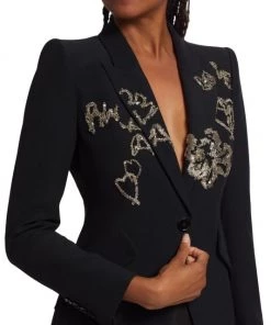 Alexander McQueen Embroidered Single-Breasted Jacket -Alexander McQueen Elegant store unnamed file 411