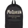 Alexander McQueen Metropolitan Graffiti Logo Backpack For Men Black Multi