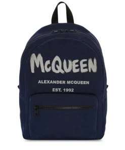 Alexander McQueen Metropolitan Graffiti Logo Backpack For Men Black Multi -Alexander McQueen Elegant store unnamed file 423