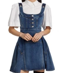 Alexander McQueen Flared Sleeveless Denim Minidress 9 Alexander McQueen Flared Sleeveless Denim Minidress -Alexander McQueen Elegant store unnamed file 428