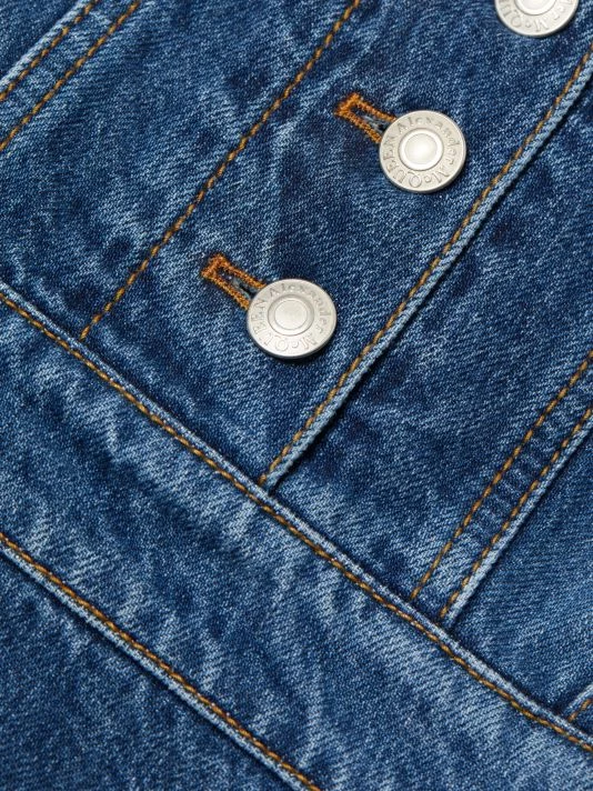 Alexander McQueen Flared Sleeveless Denim Minidress 7 Alexander McQueen Flared Sleeveless Denim Minidress - Image 7