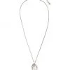 Alexander McQueen Silver-Plated Crushed-Chain Pendant Necklace