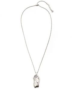 Alexander McQueen Silver-Plated Crushed-Chain Pendant Necklace