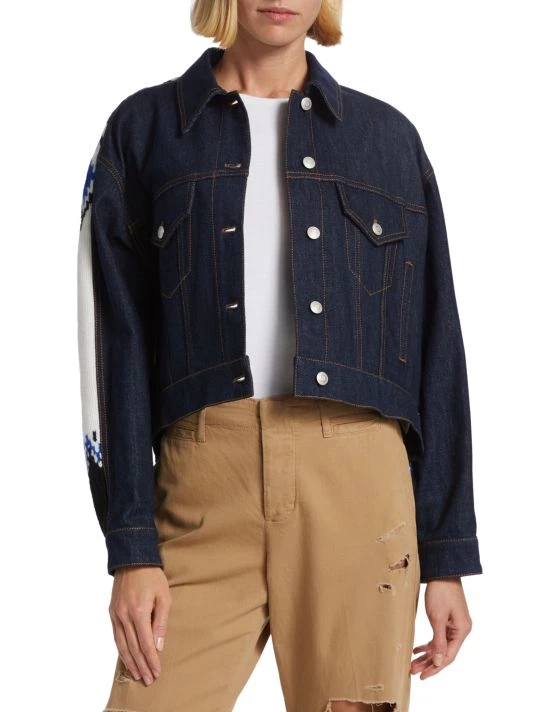 Alexander McQueen Denim Hybrid Jacket 2 Alexander McQueen Denim Hybrid Jacket - Image 2