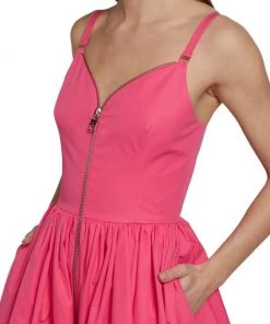 Alexander McQueen Fit & Flare Zip-Up Parachute Gown -Alexander McQueen Elegant store unnamed file 474