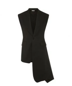 Alexander McQueen Hybrid Drape Wool Jacket For Men