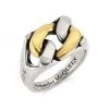 Alexander McQueen Engraved Brass Ring For Men