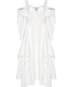 Alexander McQueen Cotton Deconstructed Shirtdress